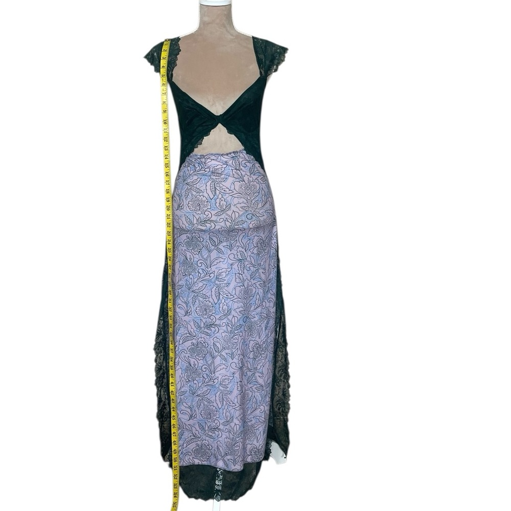NWT Intimately Free People Suddenly Fine Floral Print Cutout Lace Trim Nightgown - Picture 9 of 16